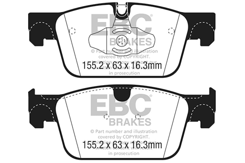 EBC 2017+ Volvo S90 2.0L Turbo Yellowstuff Front Brake Pads
