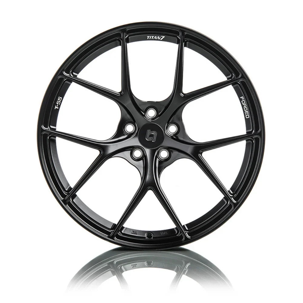 Titan 7 T-S5 19x9 / 20x11.5 C8 Corvette Forged Wheels – Satin Titanium