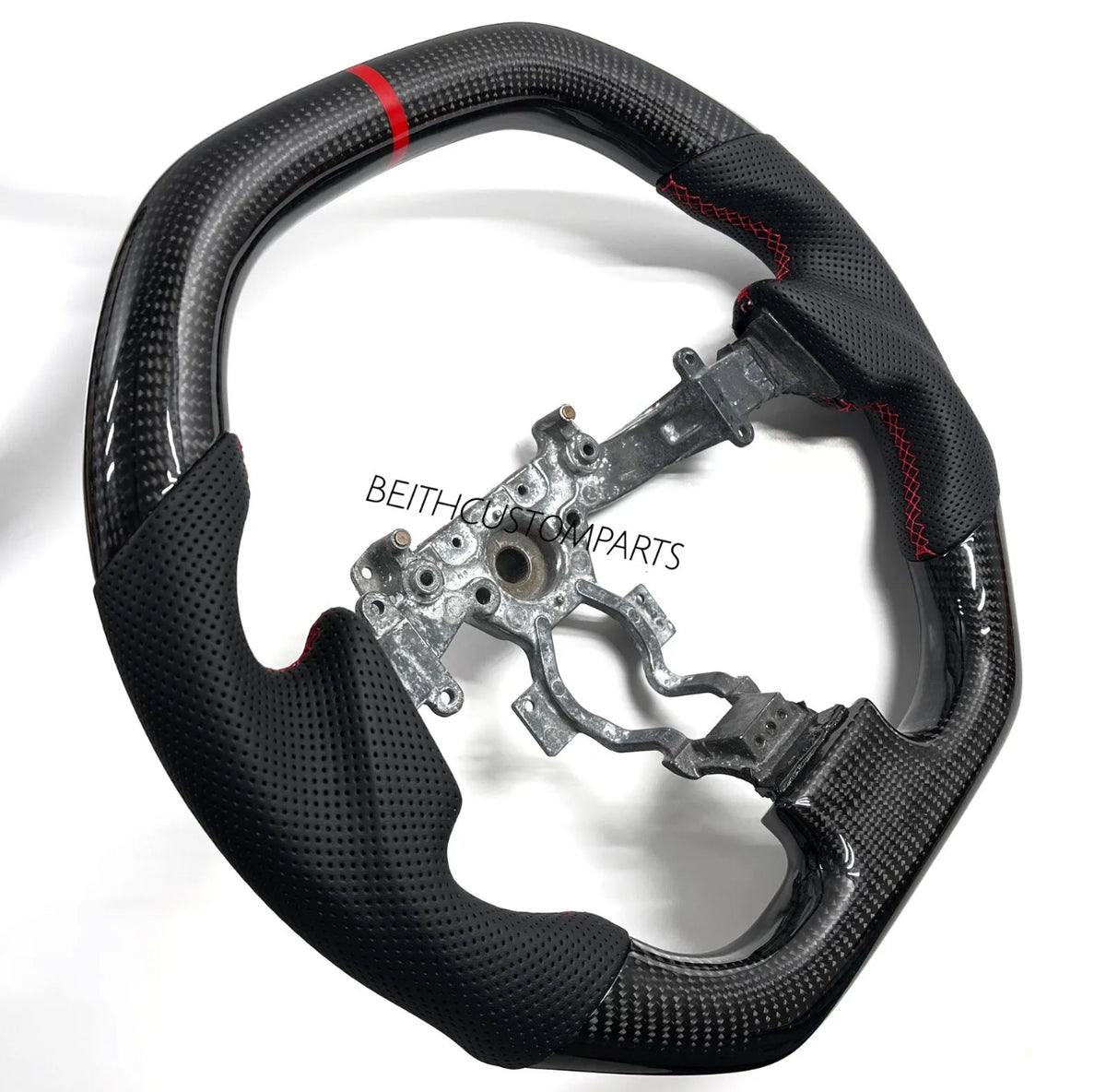 2008-2016 Nissan R35 GTR – Carbon – Red Stitching, Red Stripe