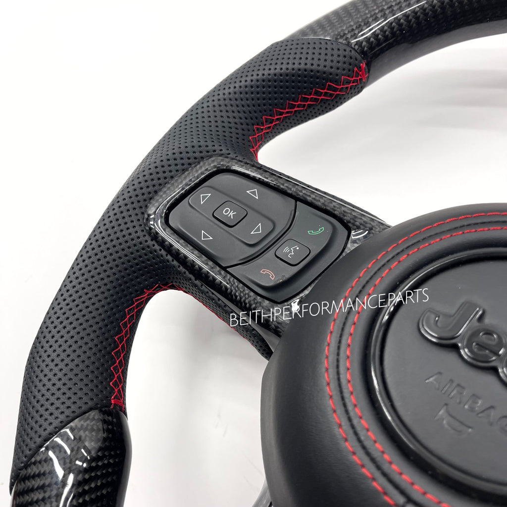 2018+ Jeep Wrangler JL – Carbon – Red Stitch
