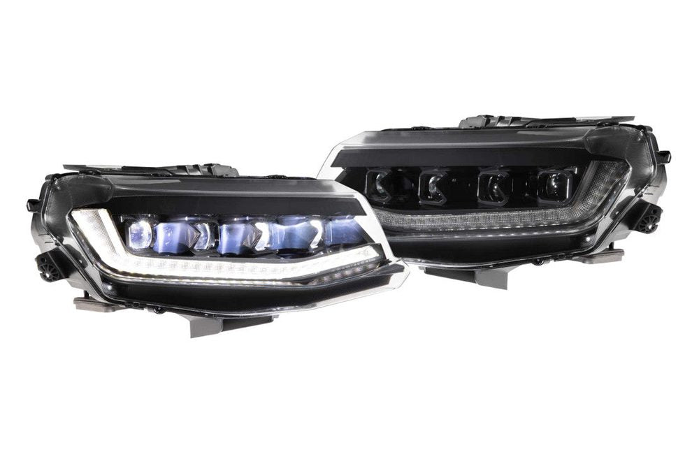 2016-2018 Chevy Camaro Fish Eye Projector Headlights – Amber Sequential Turn Signals, LED DRL image 0