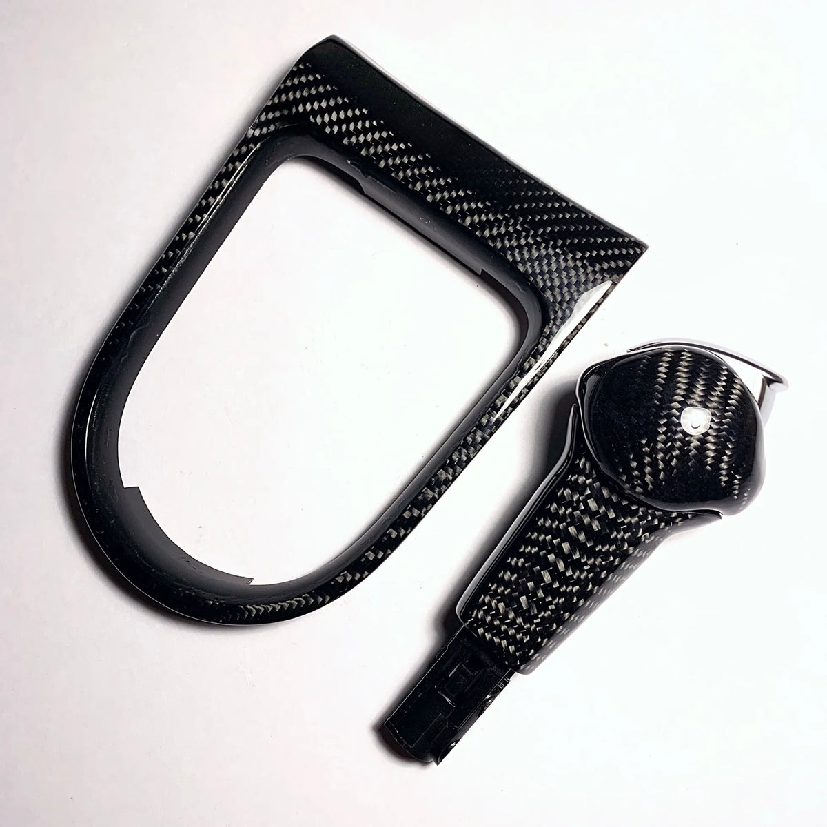 2015-2019 Ford Mustang Carbon Fiber Auto Shifter + Trim Bezel - Combo Deal image 0