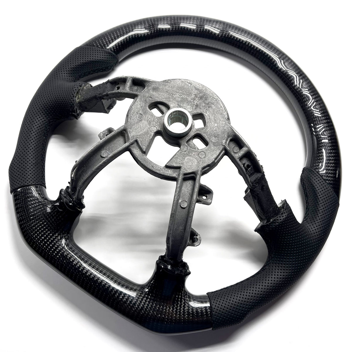 1999-2004 Chevrolet C5 Corvette Carbon Fiber Steering Wheel - Black Stitch image 1