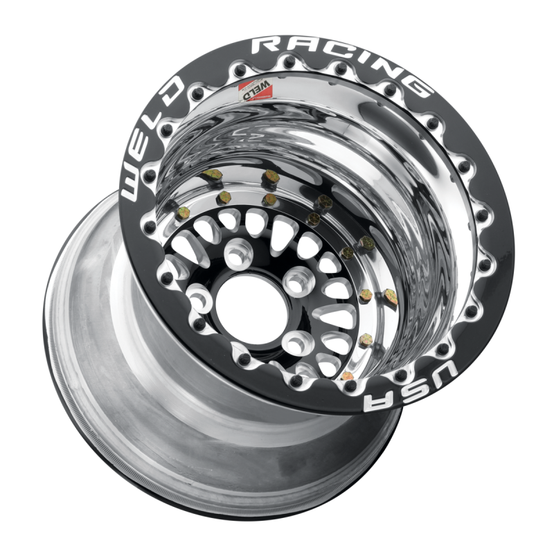 Weld RPM 15x8 / 5x4.75 / 4 BS / 3.18 HB - Black Center - Polished Shell - Non-BL Wheel