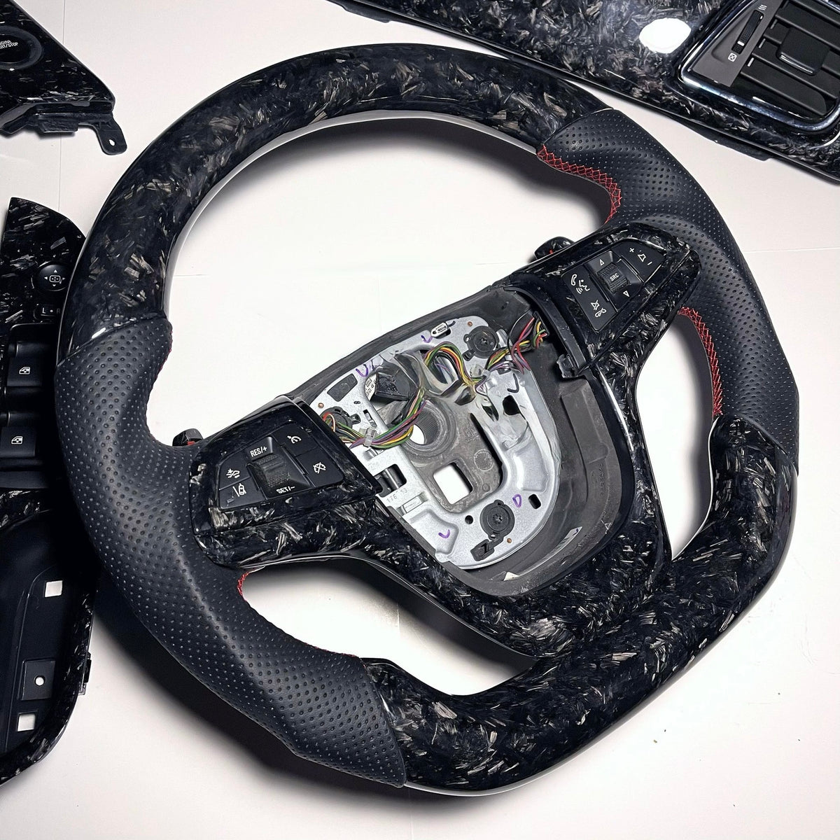 2014-2017 Chevrolet SS Sedan Carbon Fiber Steering Wheel + Interior Set - 8pc image 3