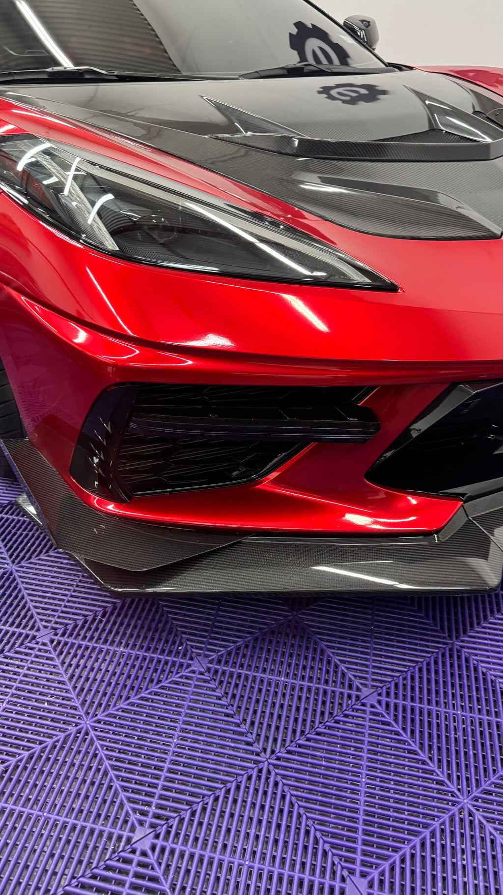 2020–2027 Corvette C8 Stingray Z07-Style Dry Carbon Fiber Front Splitter & Canards