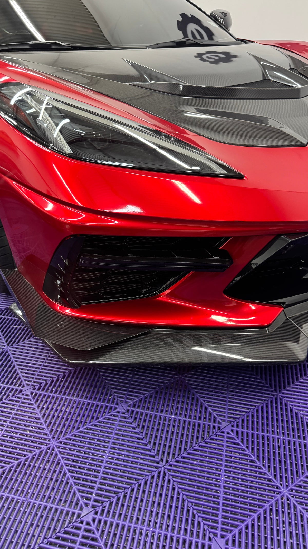 2020–2027 Corvette C8 Stingray Z07-Style Dry Carbon Fiber Front Splitter & Canards