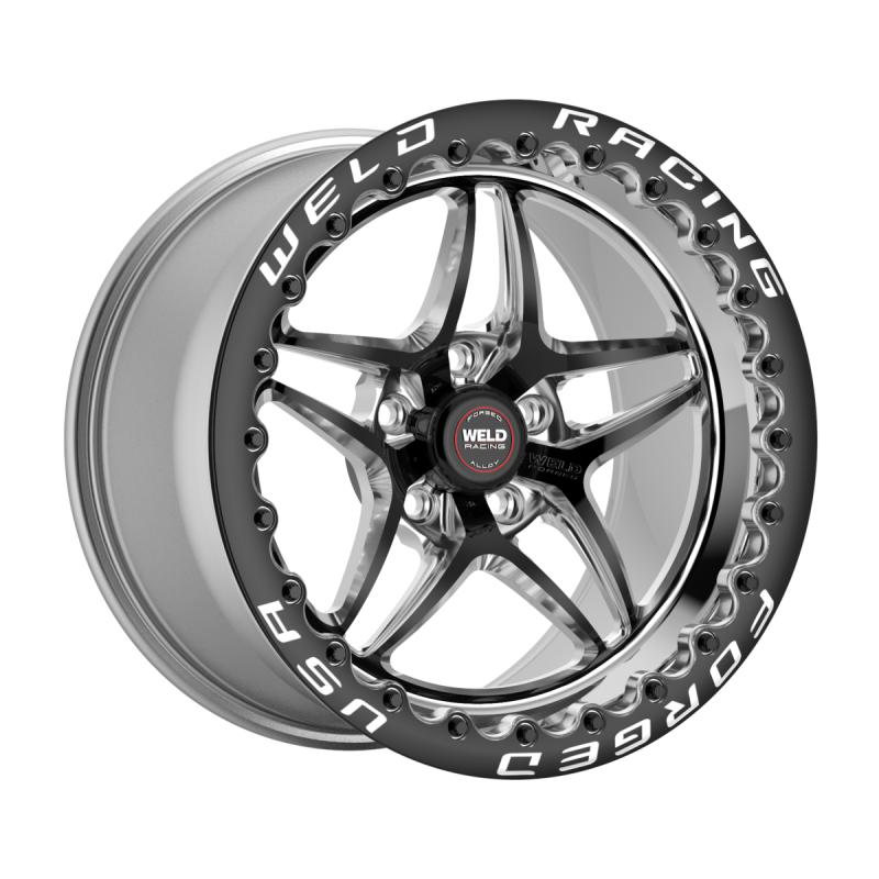 Weld S81 Beadlock 17x10/5x120.65/6.3 BS/3.18 HB - Black Center - Polished Shell - Black SBL Wheel