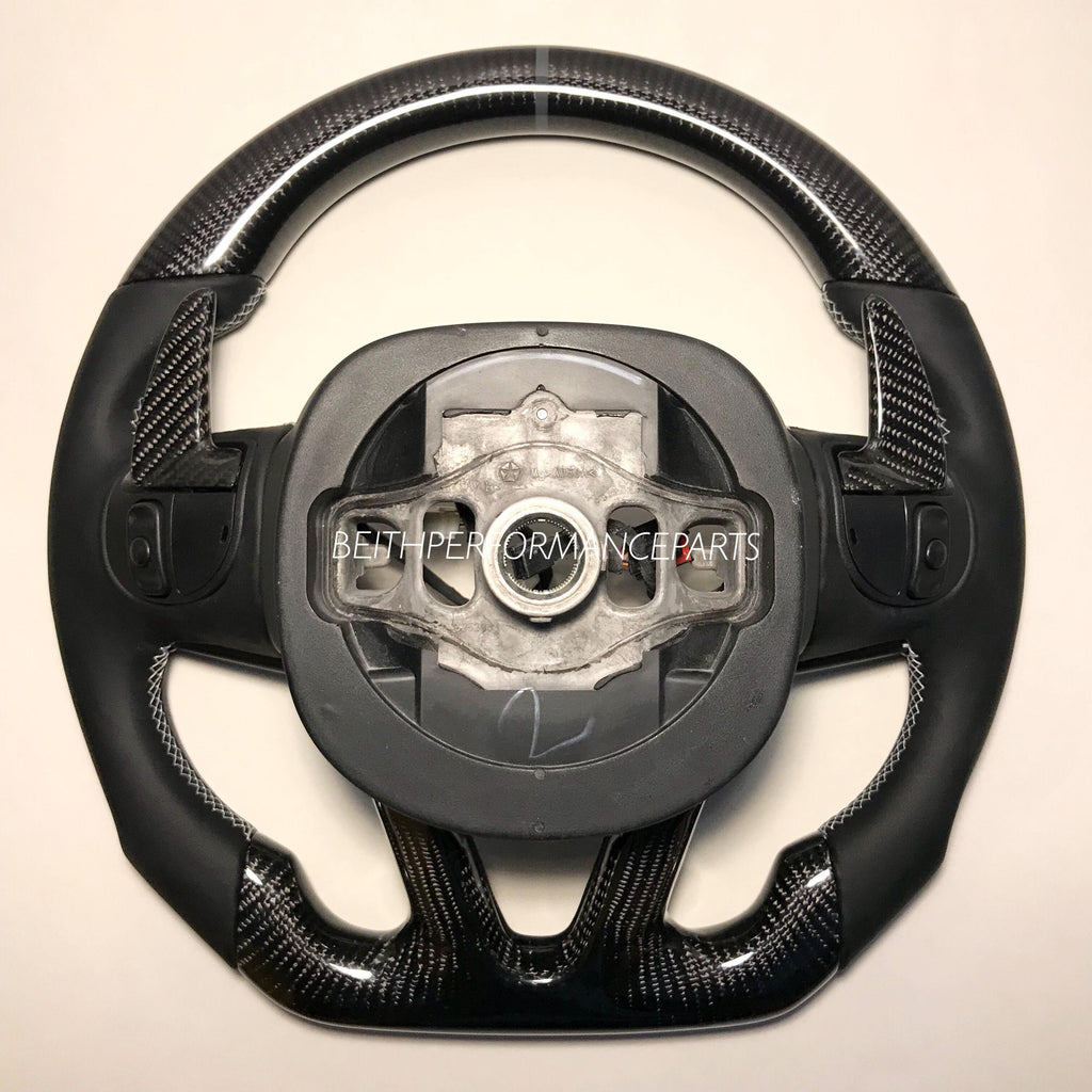 2015+ Dodge Charger/Challenger – Carbon – Grey Stitching , Grey Stripe