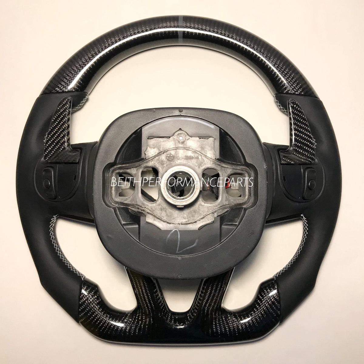 2015+ Dodge Charger/Challenger – Carbon – Grey Stitching , Grey Stripe