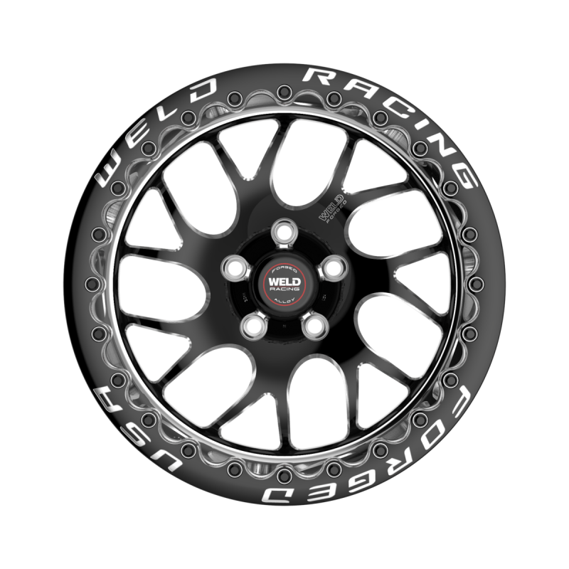 Weld S78 Beadlock 17x11/5x120.65/7.7 BS/3.18 HB - Black Center - Polished Shell - Black SBL Wheel