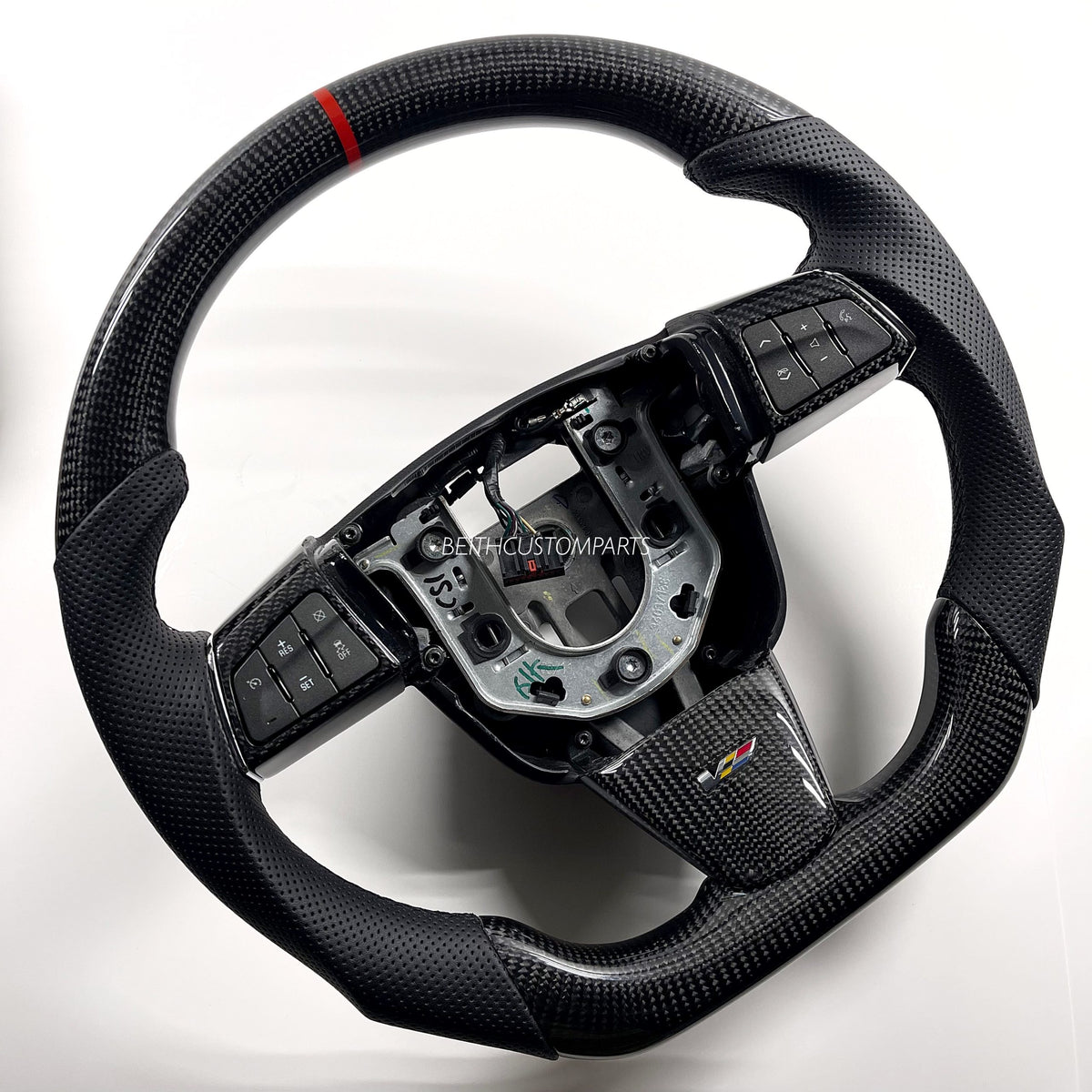 2009-2015 Cadillac CTS-V – Carbon – Black Stitching, Red Stripe