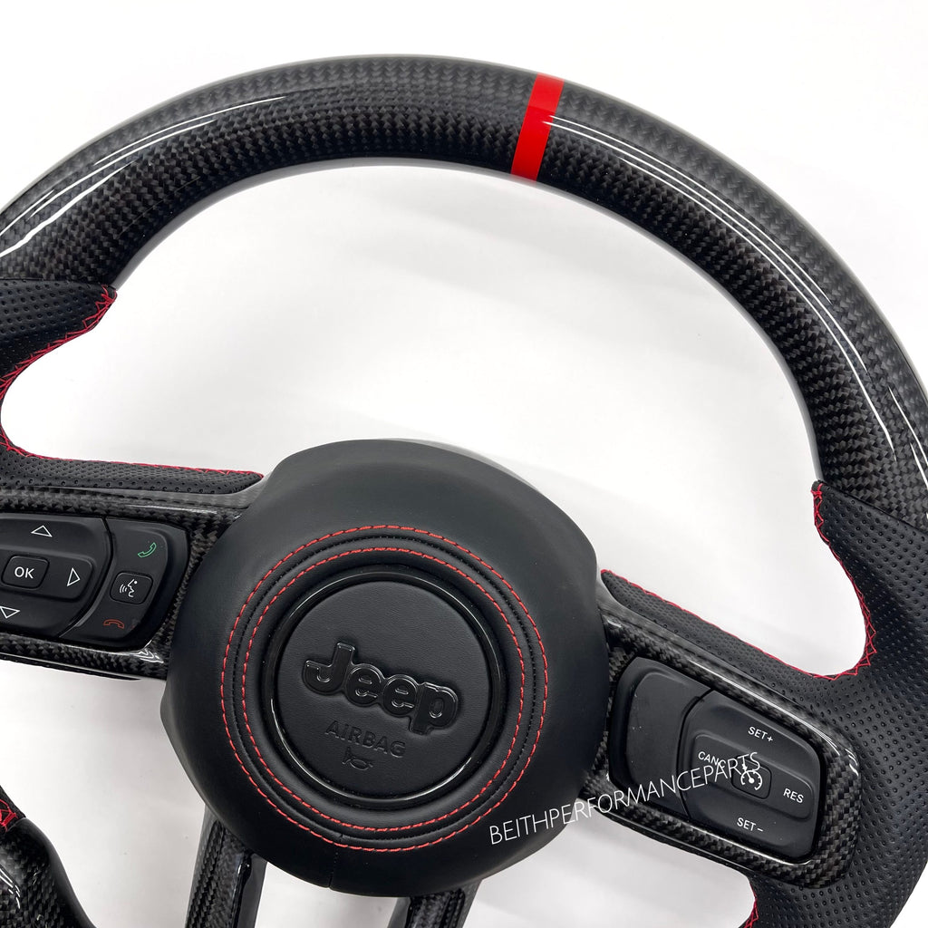 2018+ Jeep Wrangler JL – Carbon – Red Stitch