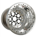 Weld Magnum 15x14 / 5x4.5 / 4 BS / 3.18 HB - Black Center - Polished Shell - Polished DBL Wheel