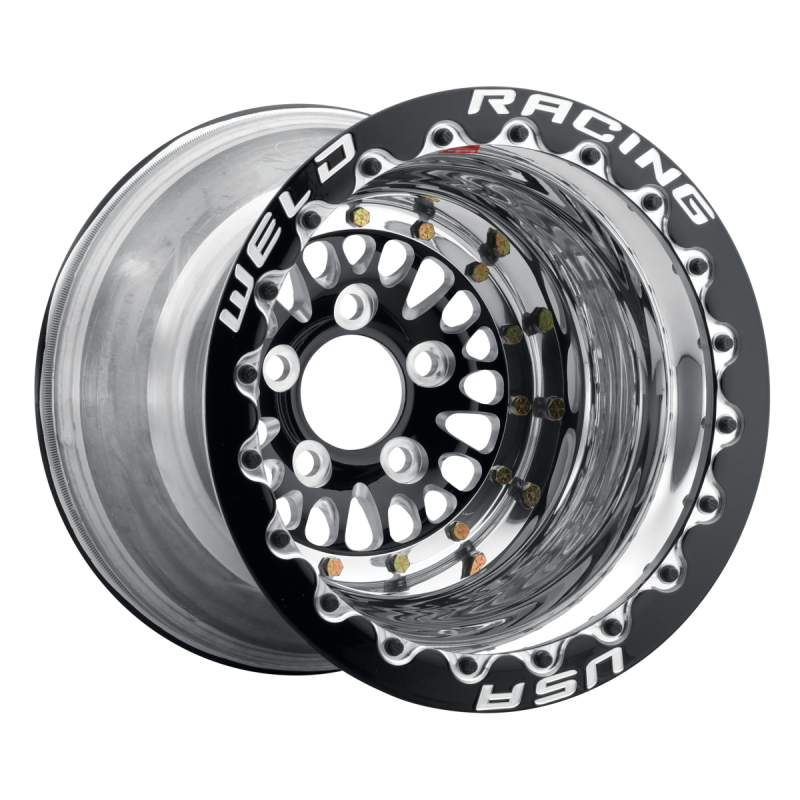 Weld RPM 15x8 / 5x4.75 / 4 BS / 3.18 HB - Black Center - Polished Shell - Non-BL Wheel