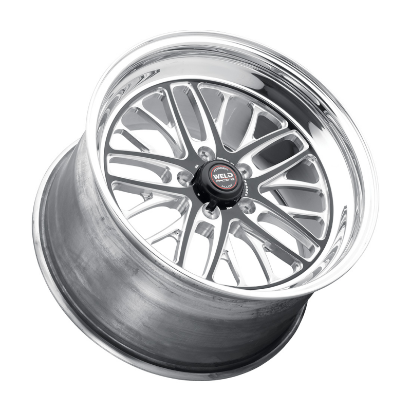 Weld S82 18x8 / 5x120.65 / 4.7 BS / 3.18 HB - Black Center - Polished Shell - Non-BL Wheel