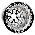 Weld V-Series 15x16 / 5x4.75 / 5 BS / 3.18 HB - Black Center - Polished Shell - Black DBL MT Wheel