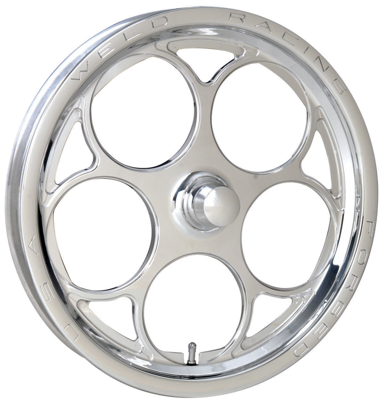 Weld Magnum Frontrunner 17x2.15 / Anglia Spindle / 0 BS - Polished - Non-BL Wheel