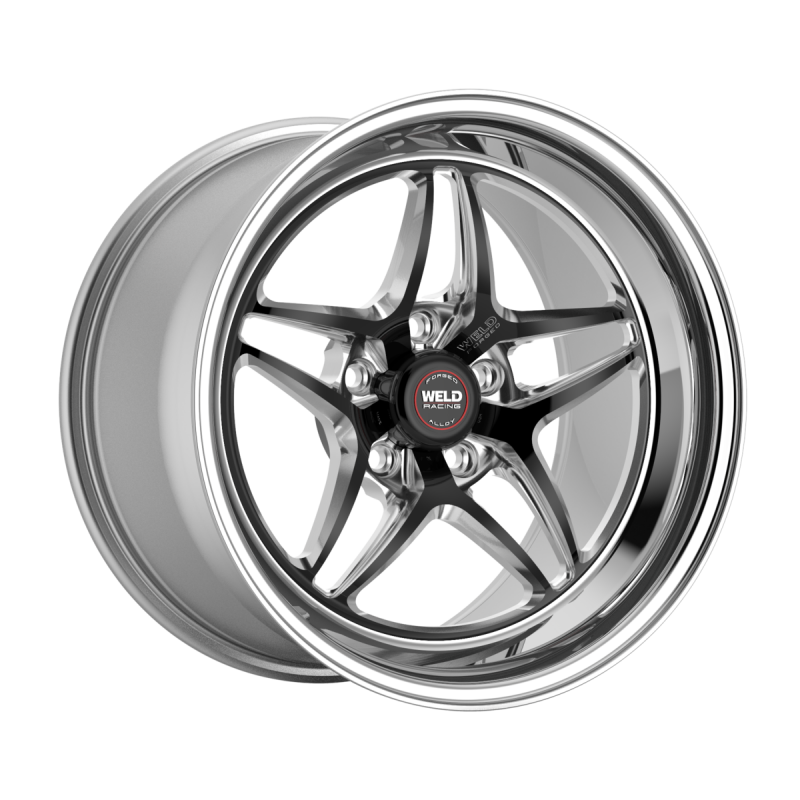 Weld S81 18x9 / 5x120 / 7.2 BS / 3.18 HB - Black Center - Polished Shell - Non-BL Wheel