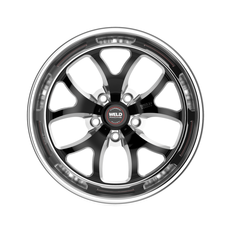 Weld S76 17x9 / 5x112 / 6.2 BS / 3.18 HB - Black Center - Polished Shell - Non-BL Wheel