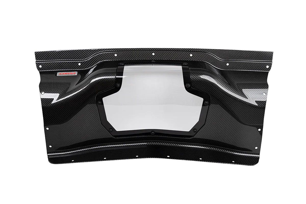 CORSA Performance Carbon Fiber See-Through Trunk Panel for 2020–2026 Chevrolet Corvette C8 Stingray & Z06 Coupe – Twill Weave Lightweight Rear Engine Cove