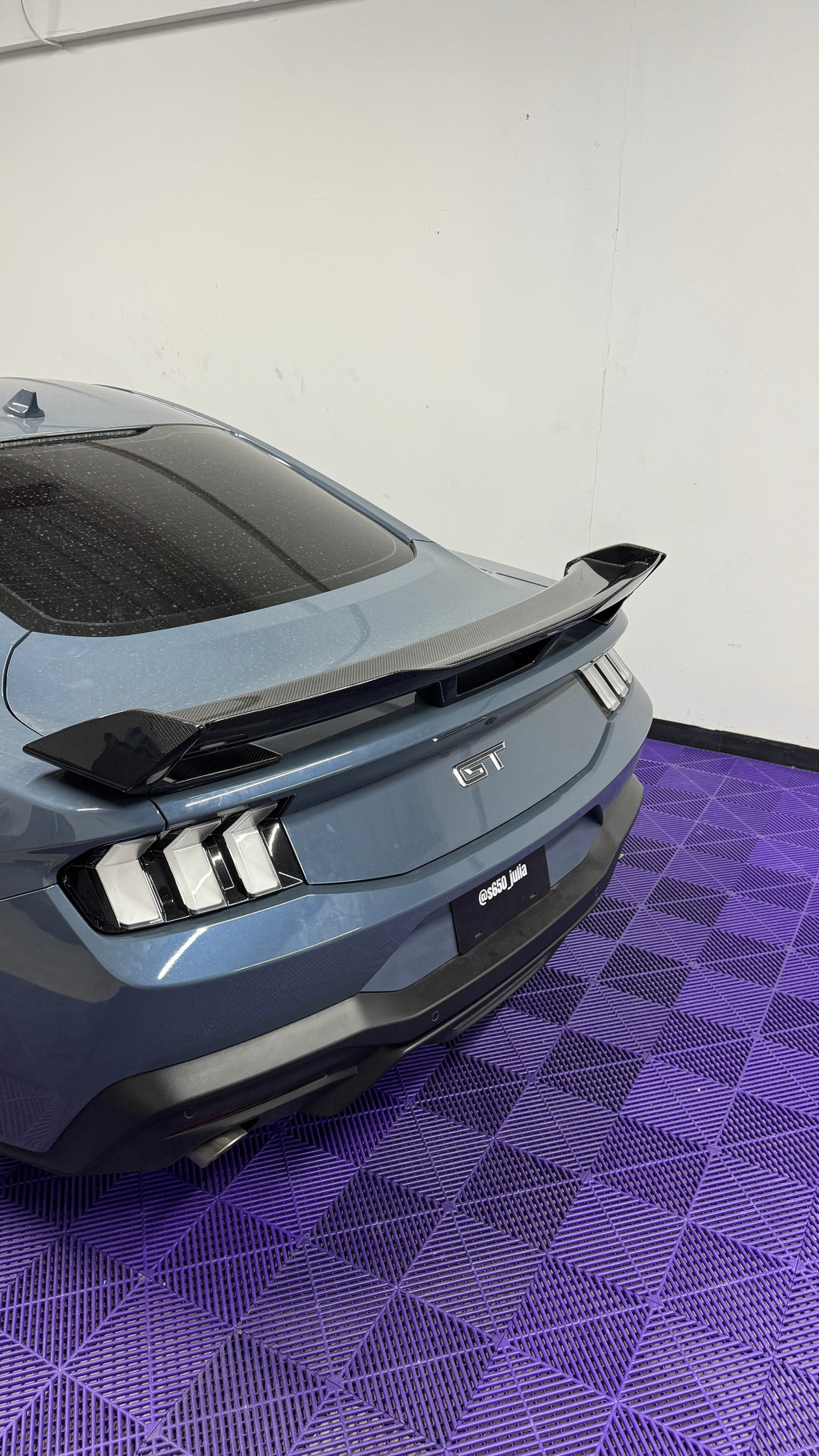 2024+ Mustang S650 Dark Horse Rear Spoiler Gloss Carbon Fiber 2pcs