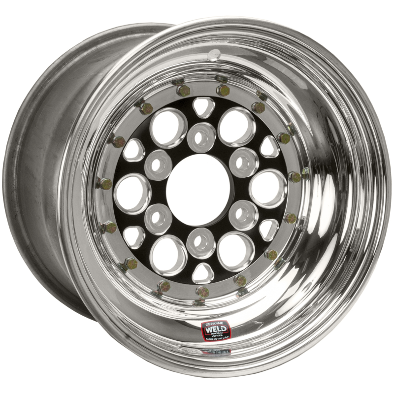 Weld Magnum 15x10 / 5x4.5 / 3 BS / 3.18 HB - Black Center - Polished Shell - Non-BL Wheel