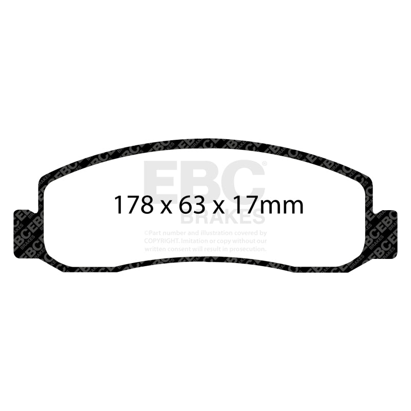 EBC 11 Ford F250 (inc Super Duty) 6.2 (2WD) Extra Duty Front Brake Pads