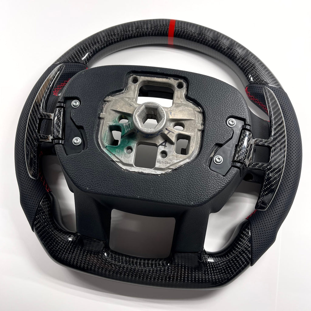 2017-2020 Ford Raptor – Carbon – Heated , Red Stitching