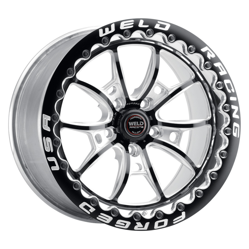 Weld S80 Beadlock 17x10/5x127/7.2 BS/3.18 HB - Black Center - Polished Shell - Black SBL Wheel