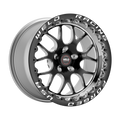 Weld S77 Beadlock 15x8/5x114.3/5.5 BS/3.18 HB - Black Center - Polished Shell - Black SBL MT Wheel