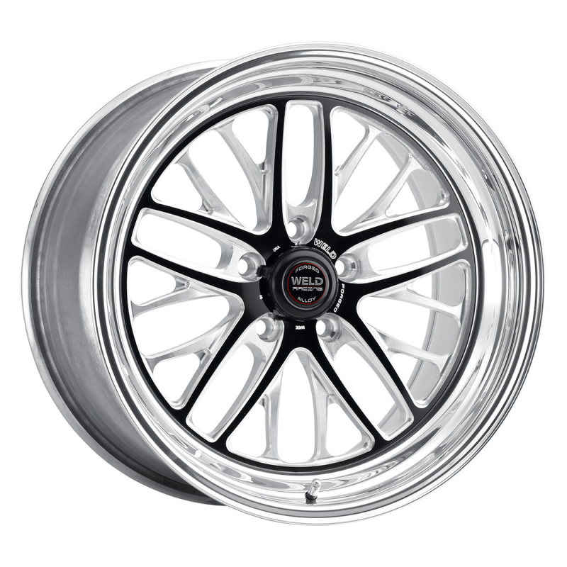 Weld S82 18x8 / 5x120.65 / 4.7 BS / 3.18 HB - Black Center - Polished Shell - Non-BL Wheel