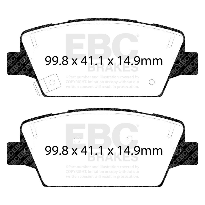 EBC 2017+ Kia Cadenza 3.3L Yellowstuff Rear Brake Pads