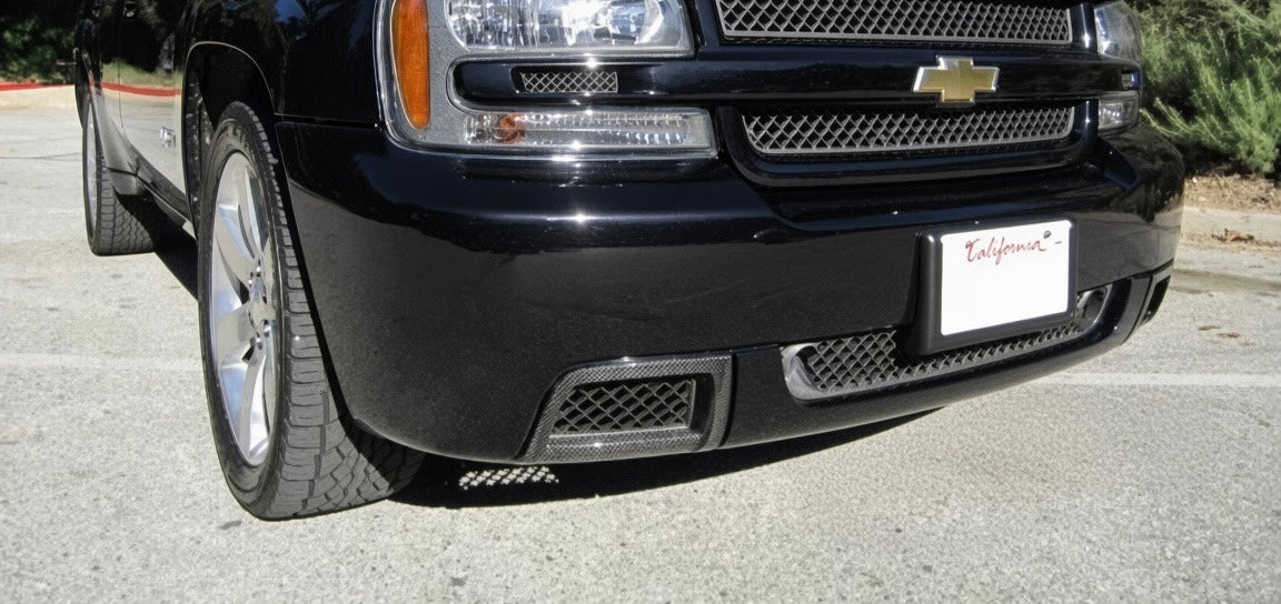 2006-2009 Chevy TrailBlazer SS (TBSS) Carbon Fiber Front Bumper Air Scoops - Pair