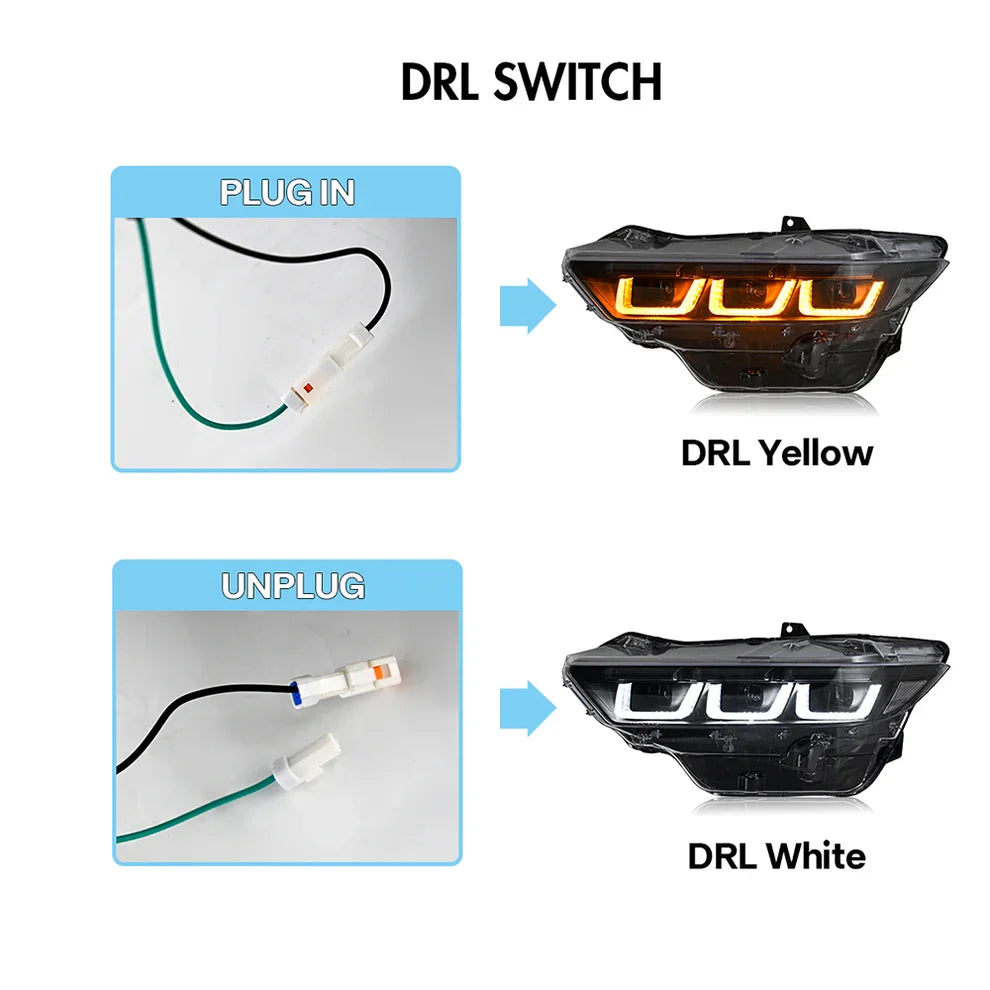 2024+ Ford Mustang Triple Projector LED Headlights (Pair)
