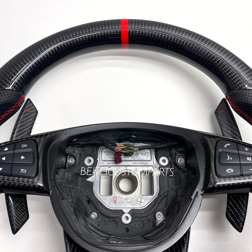 2015-2018 Mercedes W205 GLA GLC AMG GT – Carbon – Red Stitching