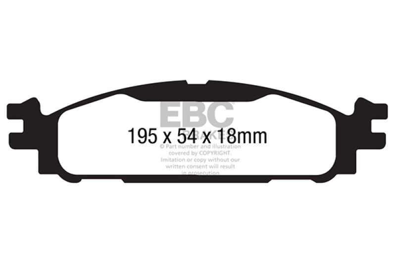 EBC 13+ Ford Taurus 2.0 Turbo Redstuff Front Brake Pads