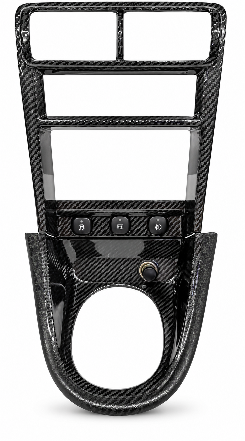 2001-2004 Ford Mustang Carbon Fiber Double Din Radio & Shifter Bezel Kit