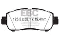 EBC 2018+ Nissan Kicks 1.6L Yellowstuff Front Brake Pads
