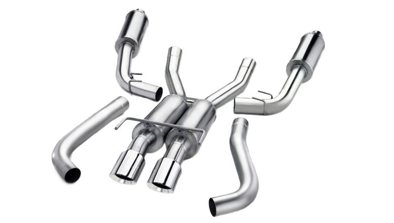 Corsa 08-10 Subaru Impreza WRX Sedan 2.5L Turbo Manual 3in Sport Cat-Back Exhaust w/4in Blac