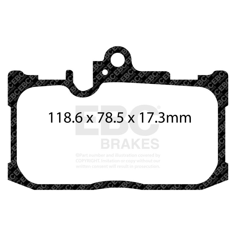 EBC 13+ Lexus GS350 3.5 F-Sport RWD Greenstuff Front Brake Pads