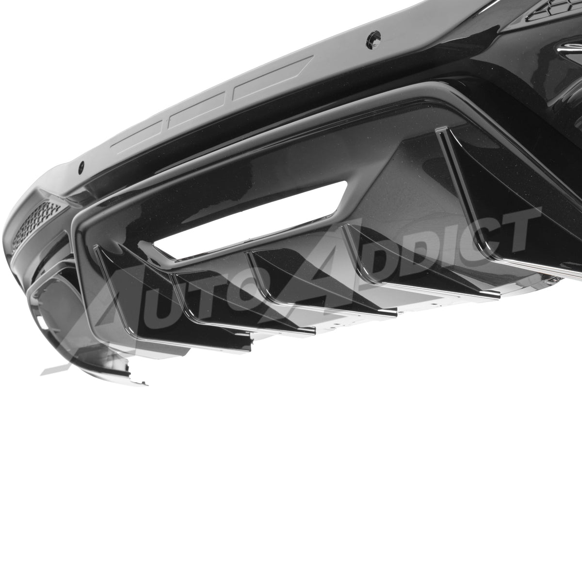 2024+ Ford Mustang Dark Horse Rear Diffuser Gloss Black Quad Tips