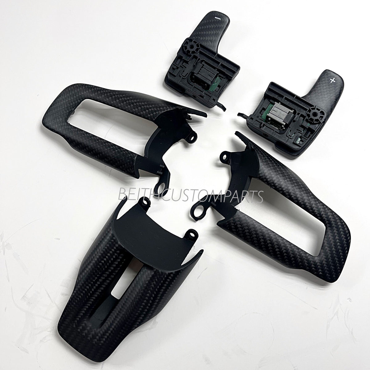 2015+ Ford Mustang – Matte Carbon Trim + Paddles
