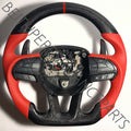 2015+ Dodge Charger/Challenger- Carbon – Red Leather , Red Stitching