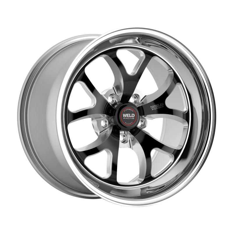 Weld S76 20x10 / 5x127 / 6.4 BS / 3.18 HB - Black Center - Polished Shell - Non-BL Wheel