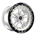 Weld Full Throttle Beadlock 15x10/5x120/7.5 BS/3.18 HB-Polished Cntr-Pol. Shell-Black SBL MT Wheel
