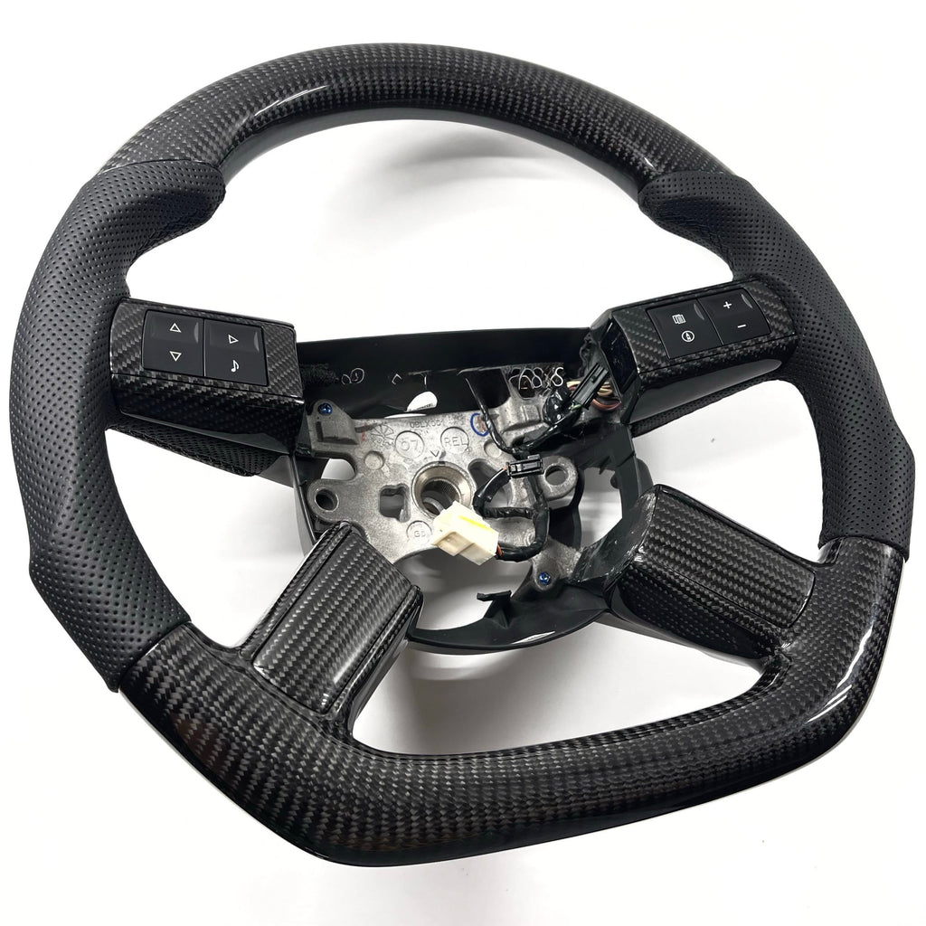 2005-2006 Dodge Charger / Challenger / Magnum Carbon Fiber Steering Wheel - Black Stitching image 2