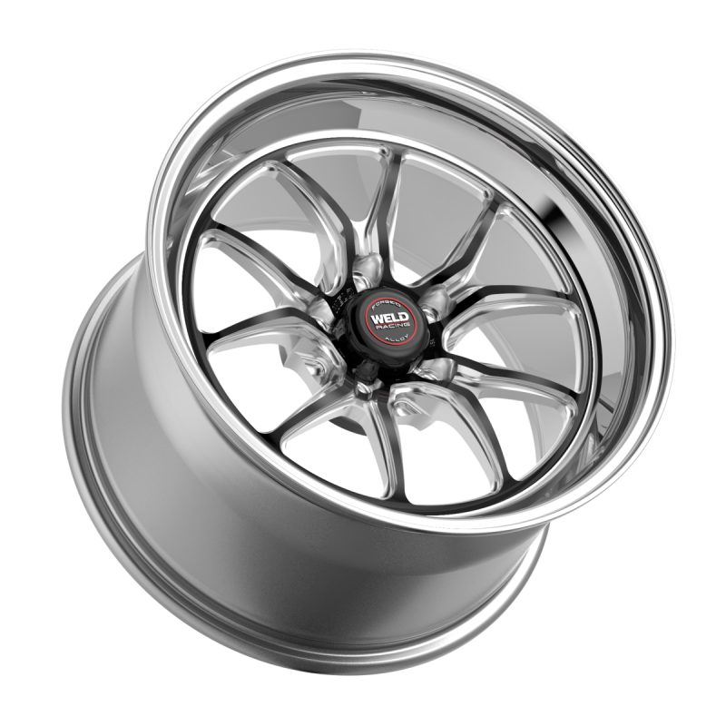 Weld S85 17x8 / 5x114.3 / 5.3 BS / 3.18 HB - Black Center - Polished Shell - Non-BL Wheel