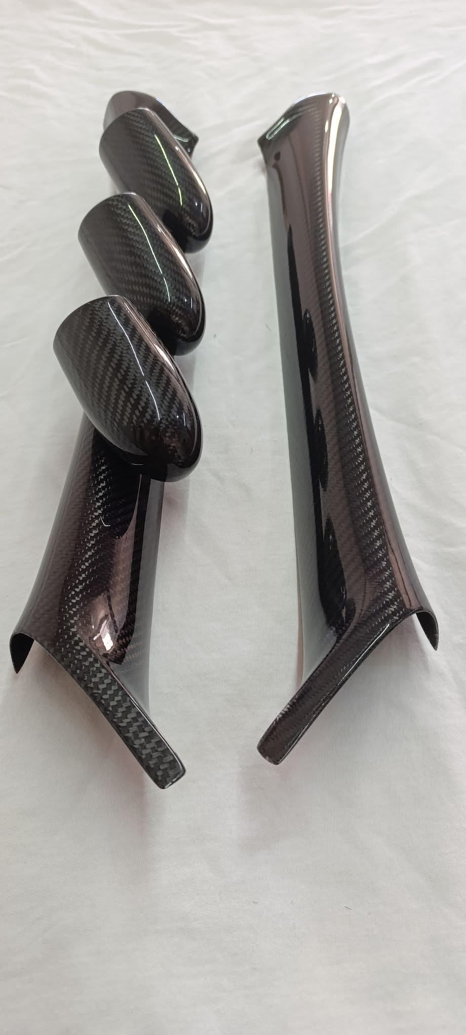 1994-2004 Ford Mustang Carbon Fiber Triple Gauge Pod A-Pillar Trim (Pair)