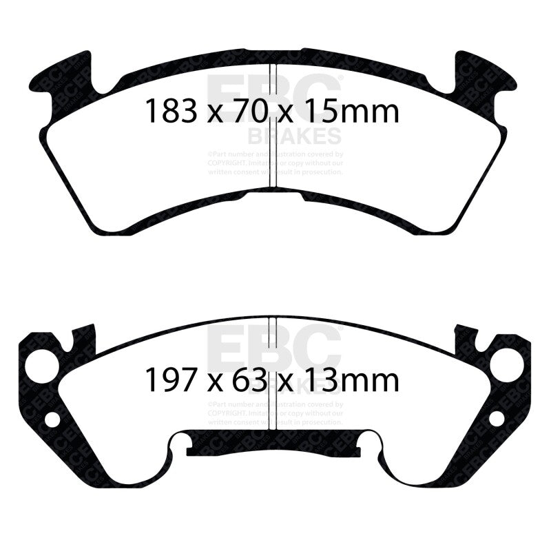 EBC 92-96 Chevrolet Caprice 4.3 Police Yellowstuff Front Brake Pads